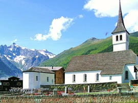 Kirche von Bellwald im Kanton Wallis