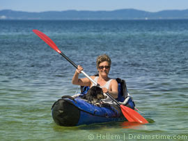 Mit Hund am Luganer See